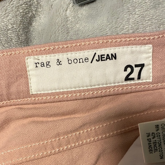 Rag and bone high rise skinny jeans size 27, blush colour - Picture 5 of 6